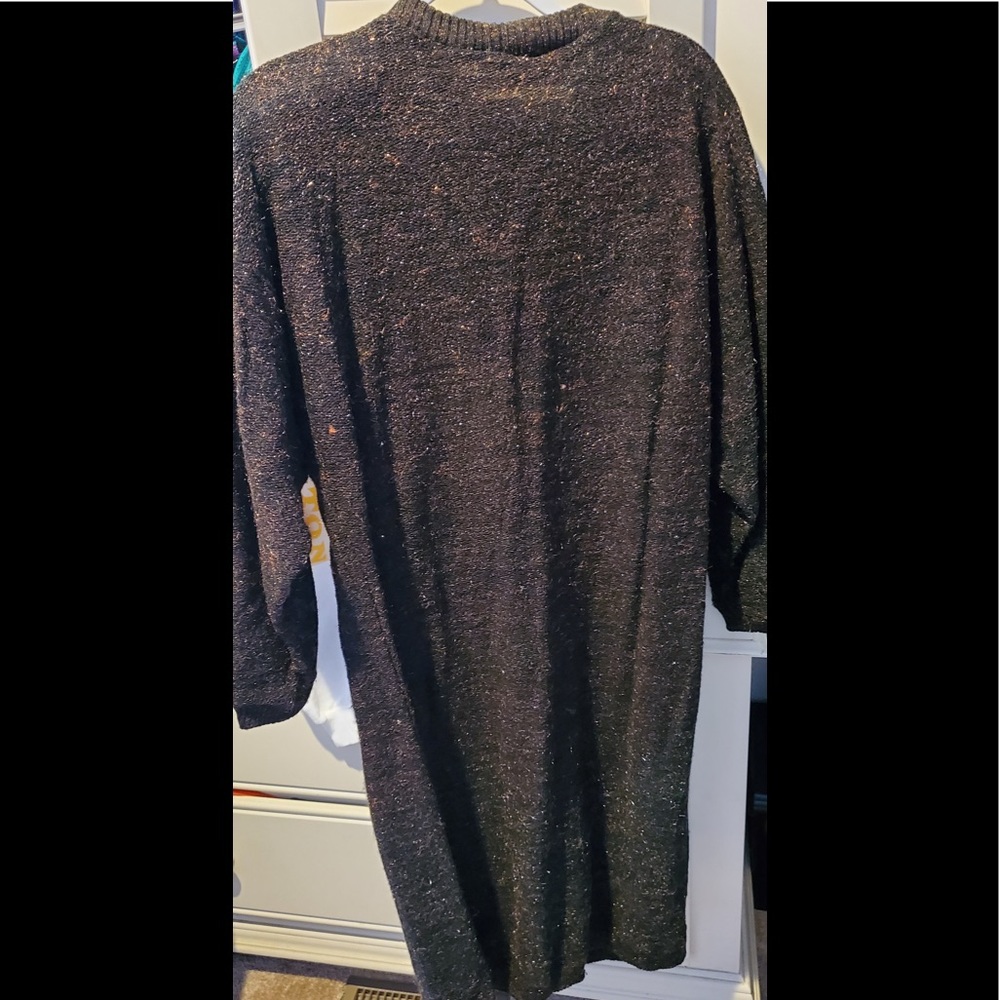 GUC 80's Drop Waist Blouson Texture Sparkles Sweater Dress 9/10 by Dress Code